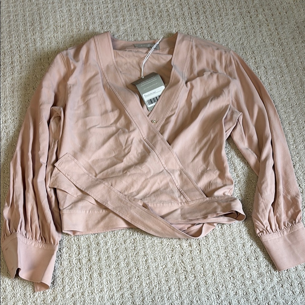 Women's Pink Wrap Top